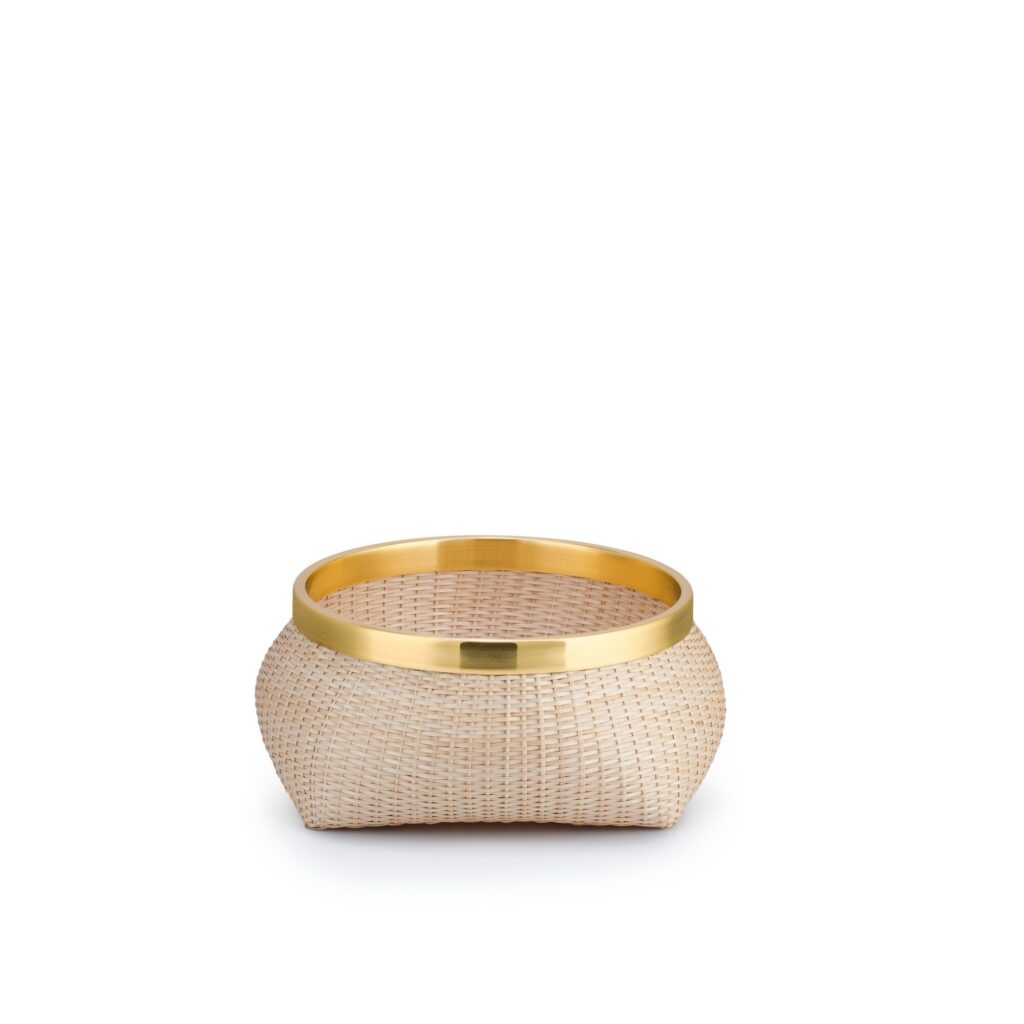 Ethnic short bamboo basket size S — 2